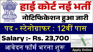 Stenographer Vacancy 2025: आ गई स्टेनोग्राफर भर्ती 12वीं पास के फॉर्म भरना शुरू