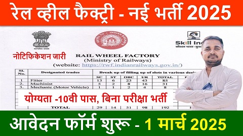 Rail wheel factory recruitment 2025,रेल व्हील फैक्ट्री भर्ती