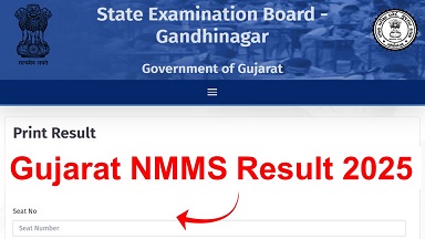 How to check the Gujarat NMMS Result 2025